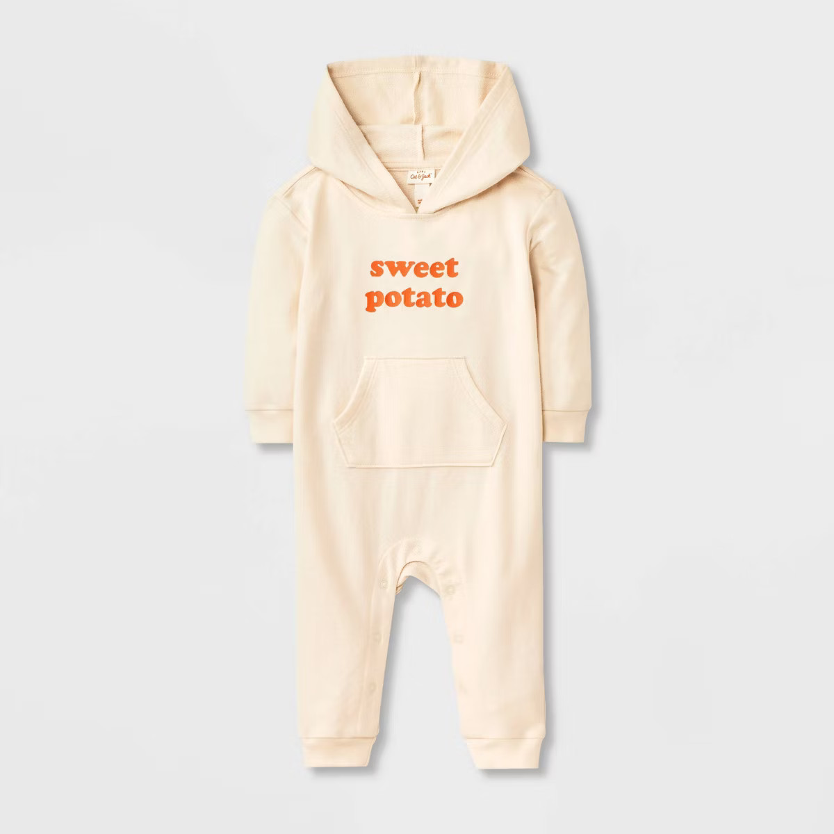 Baby Sweet Potato Hooded Romper - Cat & Jack™ Cream Newborn | Target