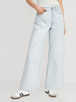 Extra High-Waisted Baggy Wide-Leg Non-Stretch Jeans for Women | Old Navy (US)