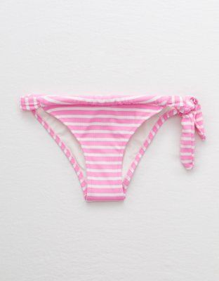 Aerie Ruched Ribbed Cheeky Bikini Bottom | American Eagle Outfitters (US & CA)