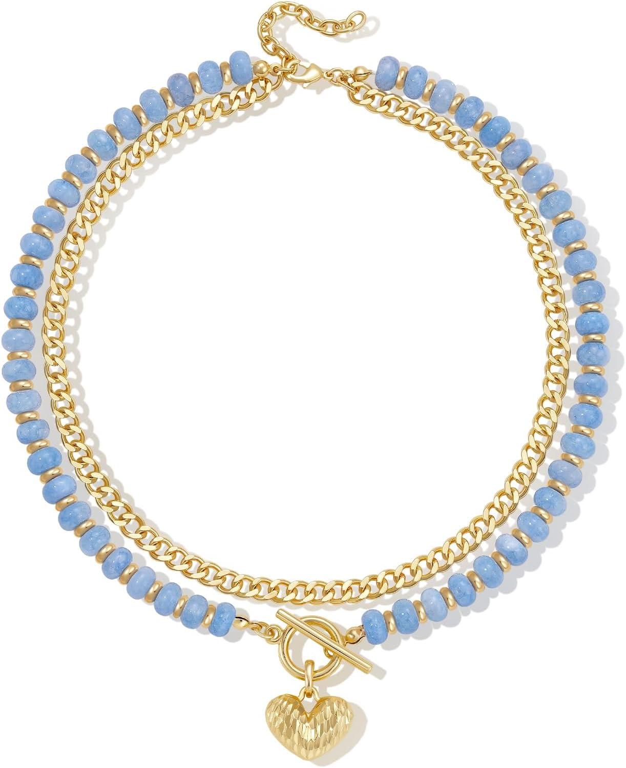 KissYan Natural Stone Beaded Necklaces for Women | Amazon (US)
