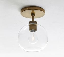 Reagan Glass Flush Mount (8") | Pottery Barn (US)