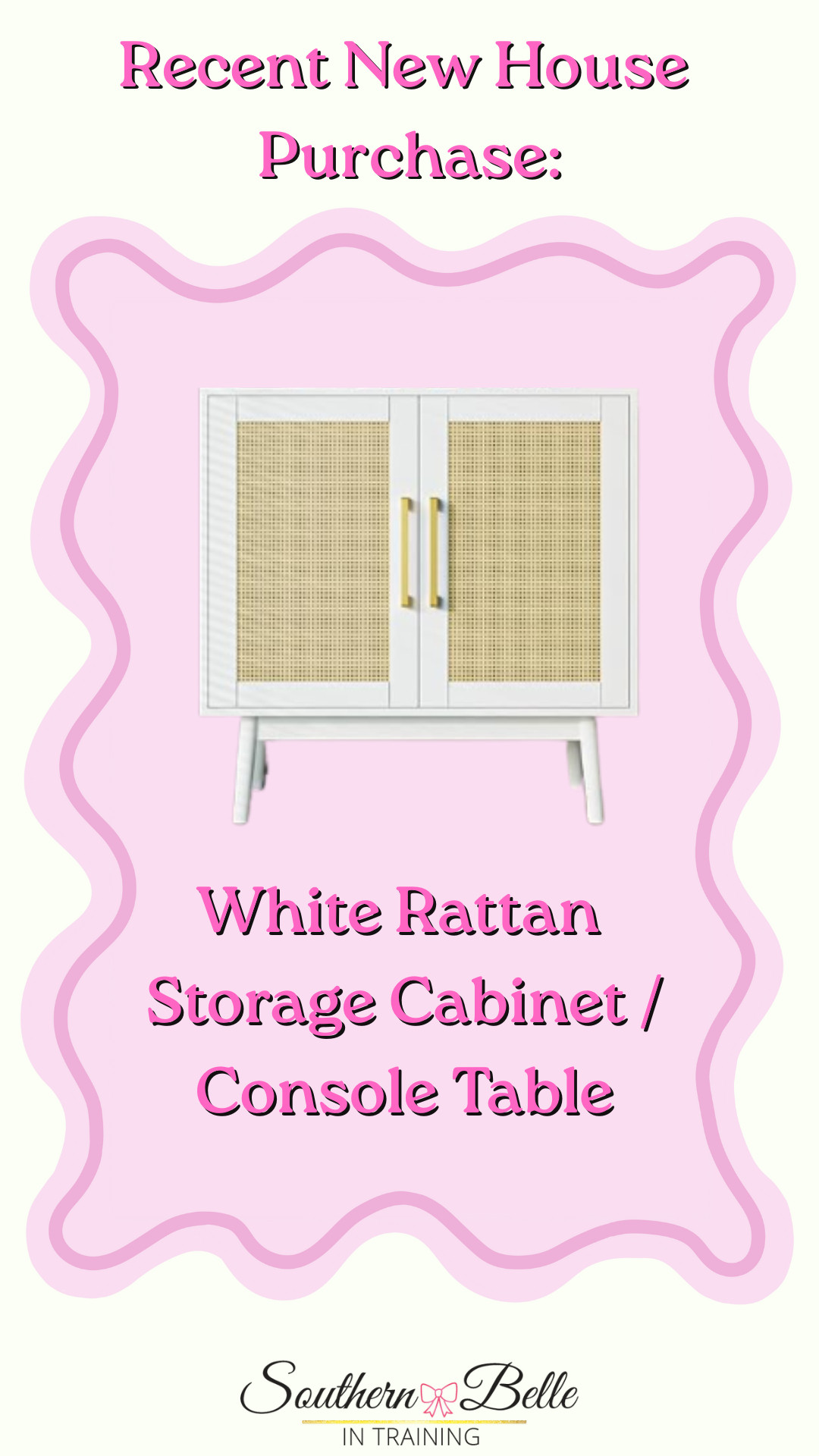 White Rattan Storage Cabinet || Rattan Console Table || Coastal Decor  

 #LTKHome