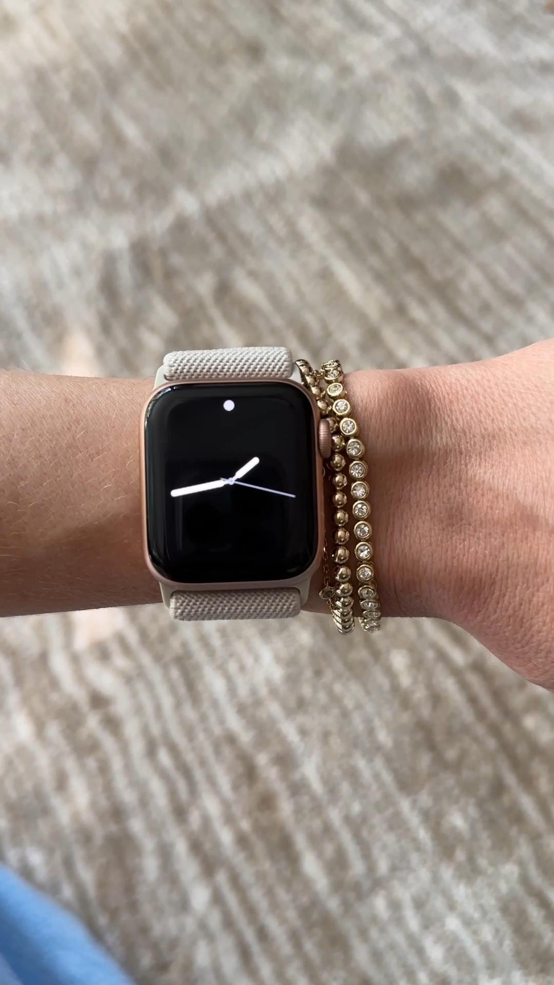 Apple Watch band + wrist stack