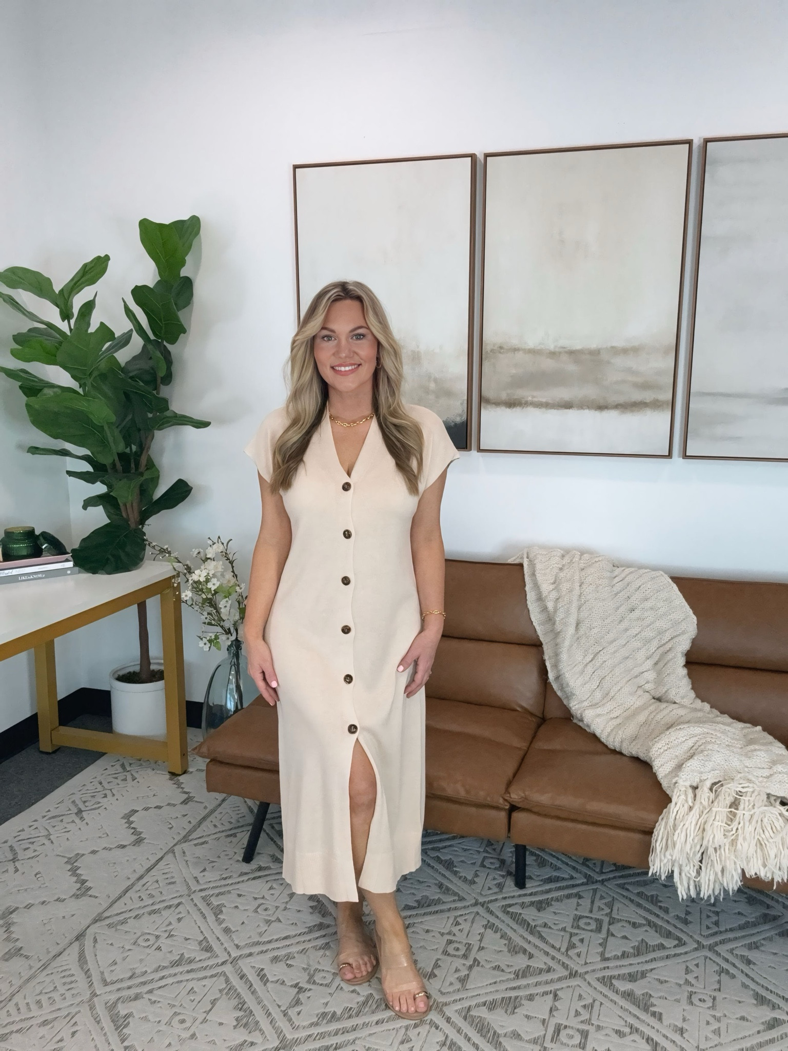 Neutral button front midi dress that is one of those easy throw on pieces that instantly looks polished. I love the soft tone, the clean lines, and the button detail that gives it just enough structure while still feeling relaxed.


neutral midi dress, button front dress outfit, chic everyday dress, effortless summer style, amazon fashion find, casual elevated outfit, minimalist outfit inspiration, AudrieDollins

#LTKWorkwear #LTKOver40 #LTKTravel