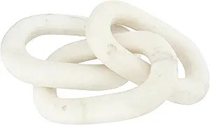Amazon.com: Bloomingville 13"L Decorative Marble Chain Link Figurine, White : Home & Kitchen | Amazon (US)