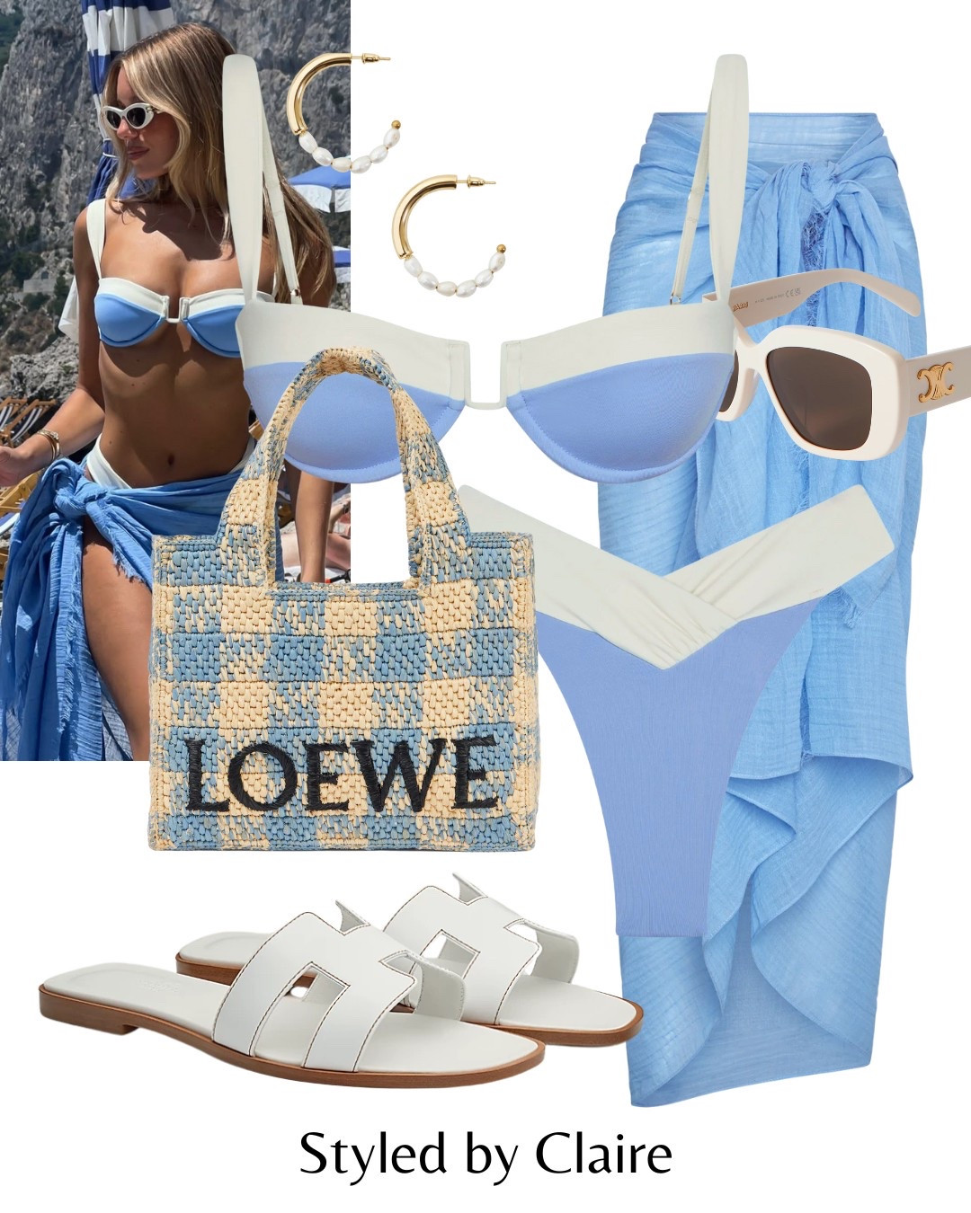 Styling Mondays Swimwear🫐🫐
Send me a DM for a 20% off discount code
Tags: two tone bikini baby blue ivory white top fuller cup bottoms thong loewe raffia bag Steve Madden sandals sarong long tie Celine sunglasses fashion beach club inspo outfit ideas Mykonos Maldives st tropez swimsuit Dubai modest luxury elegant 

#LTKswimwear #LTKsummer #LTKstyletip