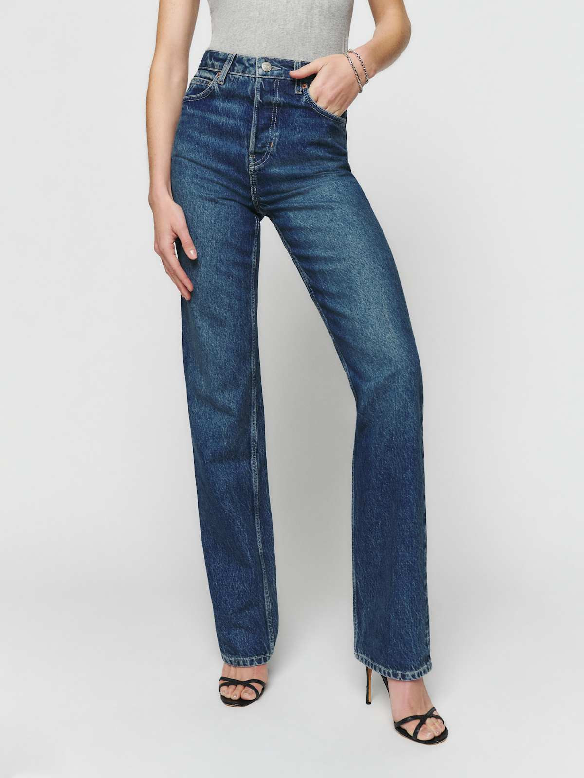 Cynthia High Rise Straight Jeans | Reformation (Global)