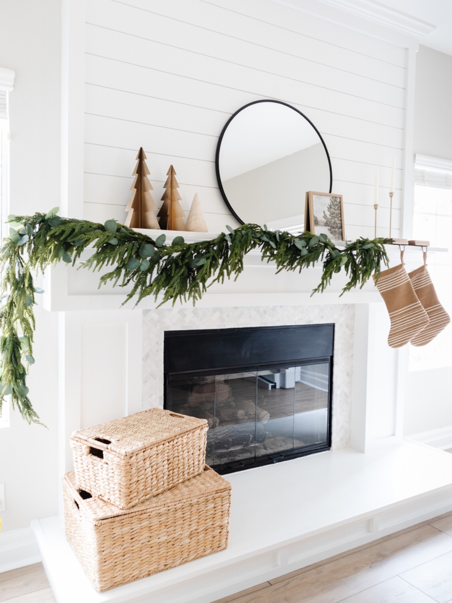 Christmas Decor 
Mantel Decor
Christmas Fireplace Decor
Pine Garland
Christmas Garland 

#LTKhome #LTKunder50 #LTKSeasonal