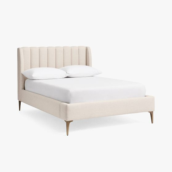 Avalon Channel Stitch Upholstered Bed | Pottery Barn Teen
