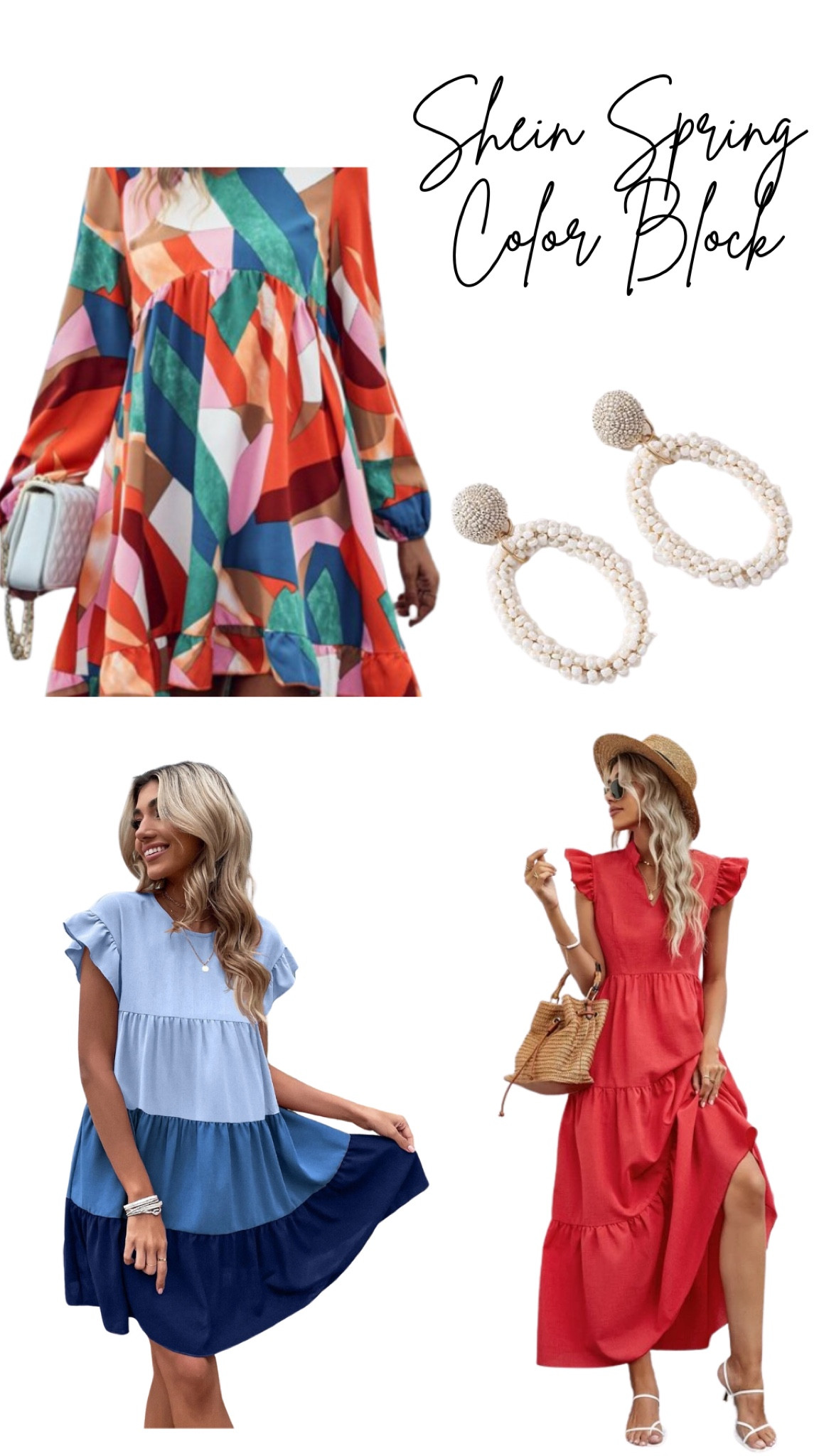 Spring outfits, spring dresses, shein, shein finds, women’s fashion,  Easter fashion, Easter outfit, vacation outfit, bold color dresses, color block, chic dresses, southern style

#LTKunder50 #LTKtravel #LTKstyletip