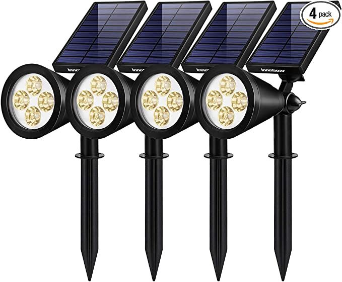 InnoGear Solar Lights for Outside, Solar Lights Outdoor Waterproof Solar Garden Yard Spot Lights ... | Amazon (US)