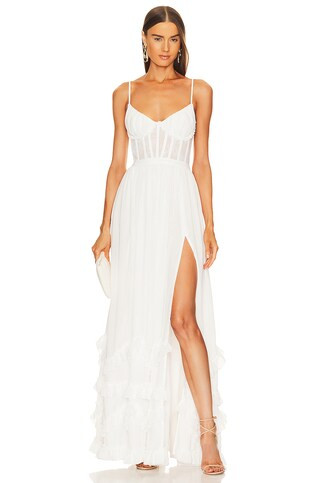 V. Chapman Carmen Gown in White from Revolve.com | Revolve Clothing (Global)