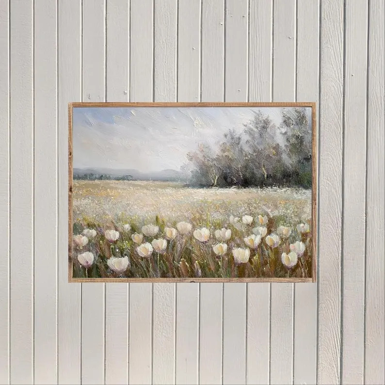 Tulips on a Spring Day Canvas Printed Sign - Etsy | Etsy (US)
