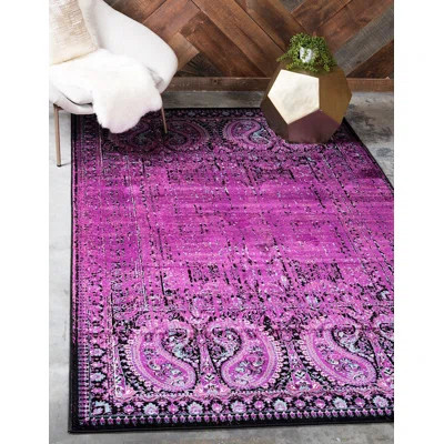 Majestic Oriental Purple Area Rug | Wayfair North America