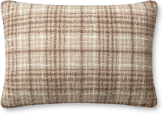 Loloi Beau Pillow, 16'' x 26'' Cover w/Poly, Brown/Ivory | Amazon (US)