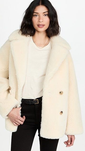 Addie Shearling Double Breast Coat | Shopbop