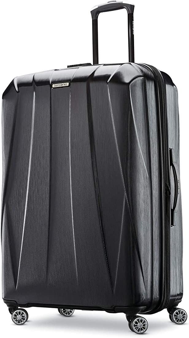 Samsonite Centric 2 Hardside Expandable Luggage with Spinners, Black, Checked-Large 28-Inch | Amazon (US)