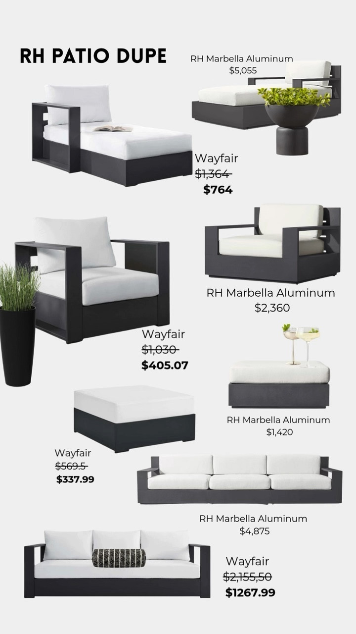 Get the RH look for LESS with Wayfair! #patio #wayfair #wayfairfinds #furniture 

#LTKHome #LTKSaleAlert #LTKSeasonal