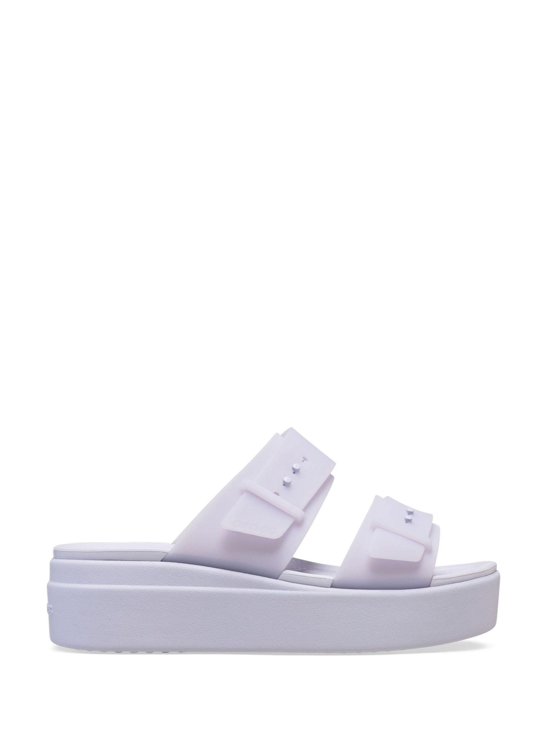 Crocs Crocs Purple Brooklyn Buckle Low Wedge Sandals | Next US