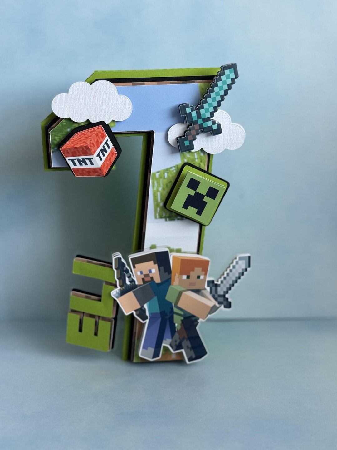 Minecraft 3D Letter Minecraft Birthday Minecraft Party Minecraft Party Decorations Custom Name Bl... | Etsy (US)