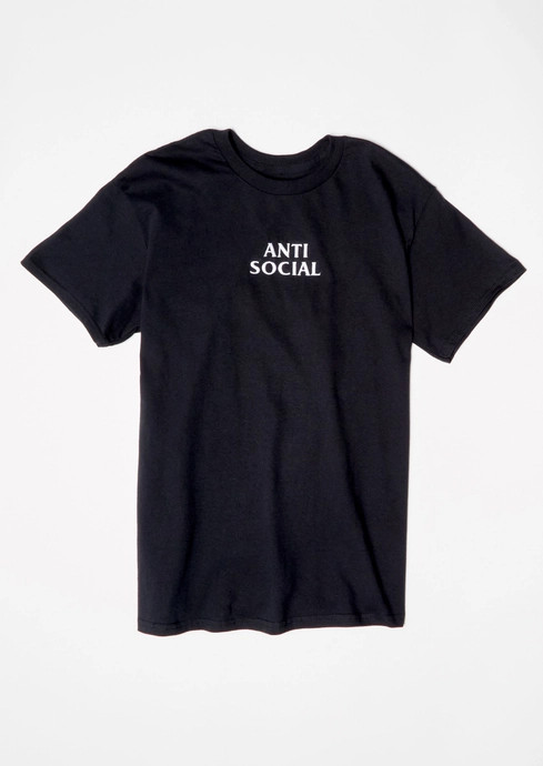 Black Anti Social Embroidered Tee | rue21