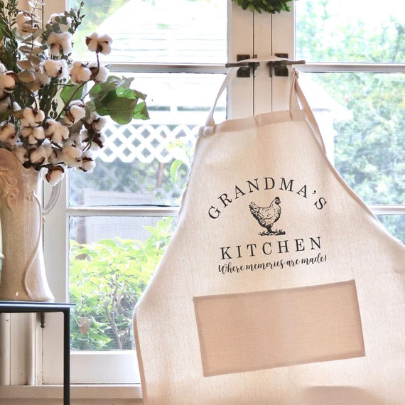 Personalized Apron, Apron, Chef's gift, Grandmas Kitchen Apron, Mother's Day gift, Personalized g... | Etsy (US)