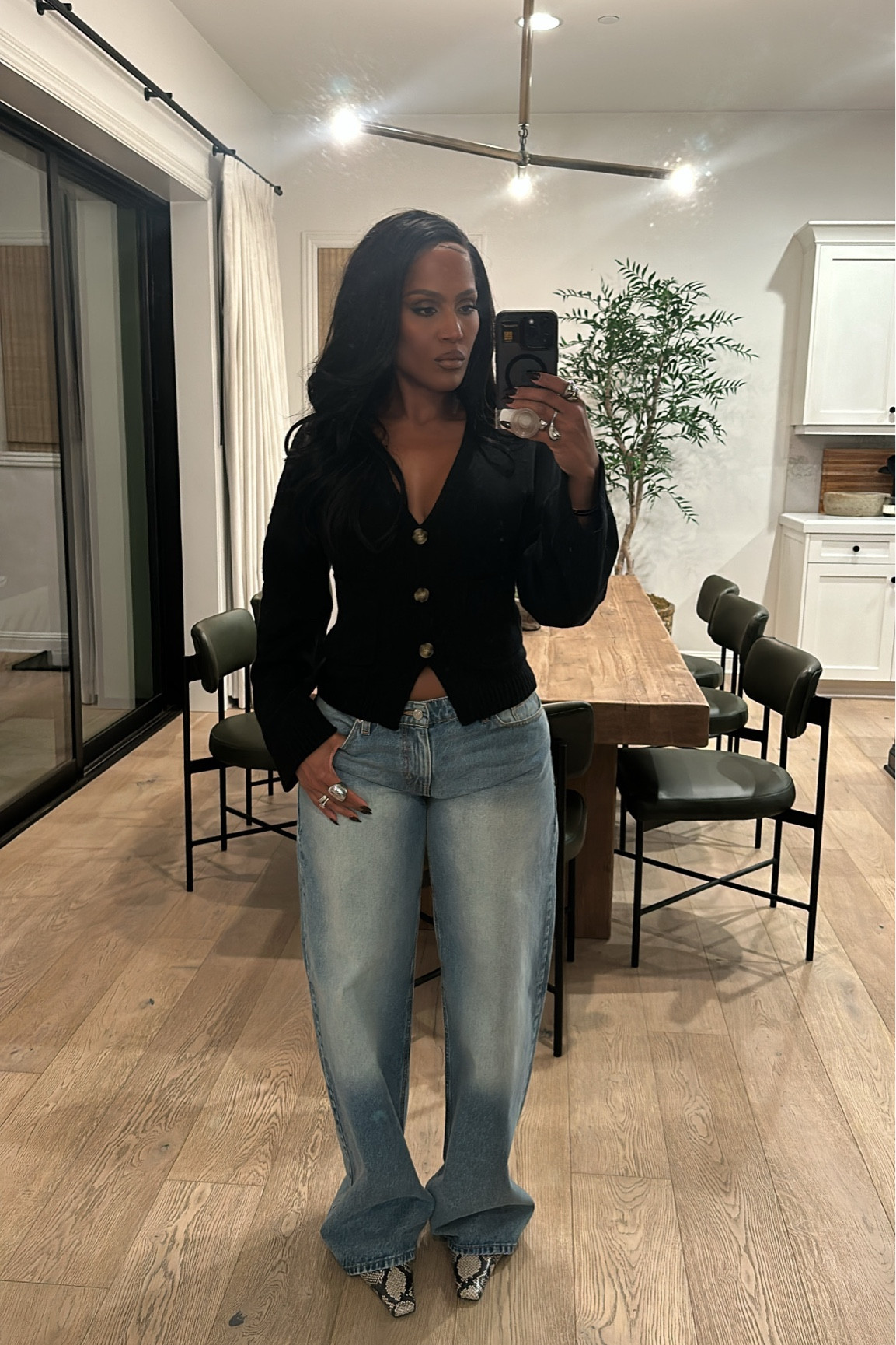 Date night outfit with cardigan