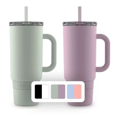 Ello Port 40-oz. Stainless Steel Tumbler with Handle, Assorted Colors (2 pk.) | Sam's Club