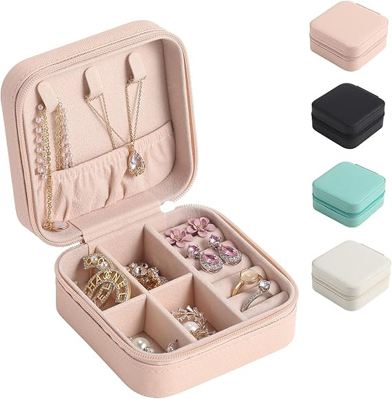 SYCARON Small Jewelry Box, Mini Jewelry Organizer Travel Jewelry Case Portable Jewelry Storage Bo... | Amazon (CA)