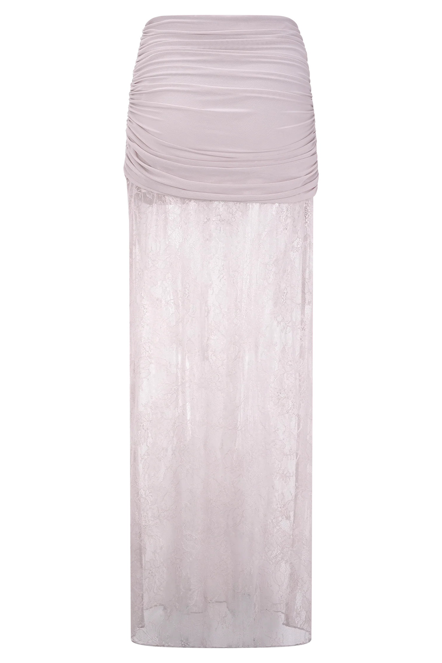 Guinevere Lace And Mesh Maxi Skirt - Lilac | MESHKI US