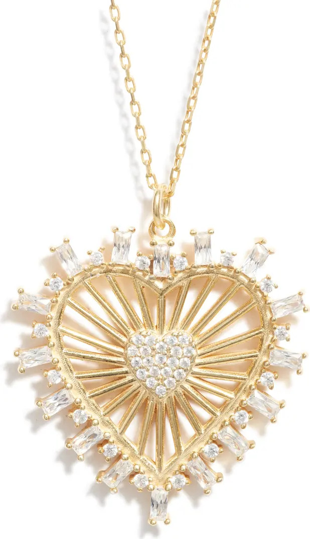 SHYMI Cubic Zirconia Heart Pendant Necklace | Nordstrom | Nordstrom