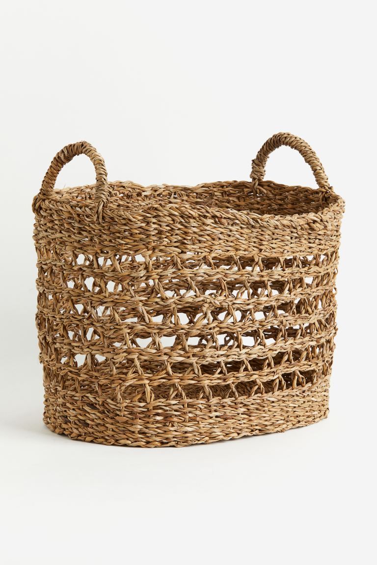 Braided Seagrass Basket - Beige - Home All | H&M US | H&M (US + CA)