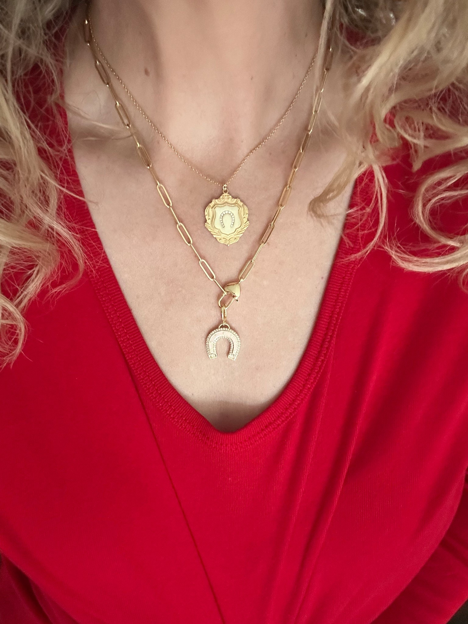 It was a double horseshoe necklace kind of day. 🍀 🐴 

#LTKGiftGuide #LTKFindsUnder100 #LTKOver40