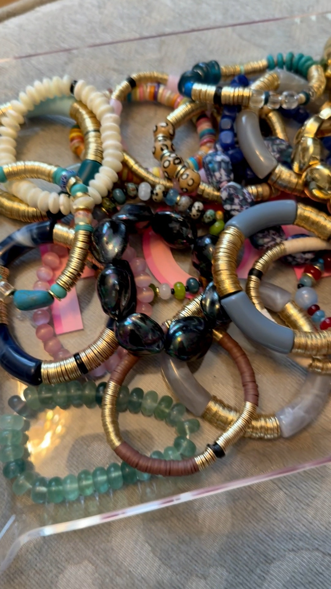 Code LOVE30 for 30% off on 2/14 only. Code HOUSEOFLEO20 after. Heart necklace, star necklace, beaded bracelets, bracelet stack. Denim shirt, medium.

#LTKSaleAlert #LTKOver40 #LTKValentine