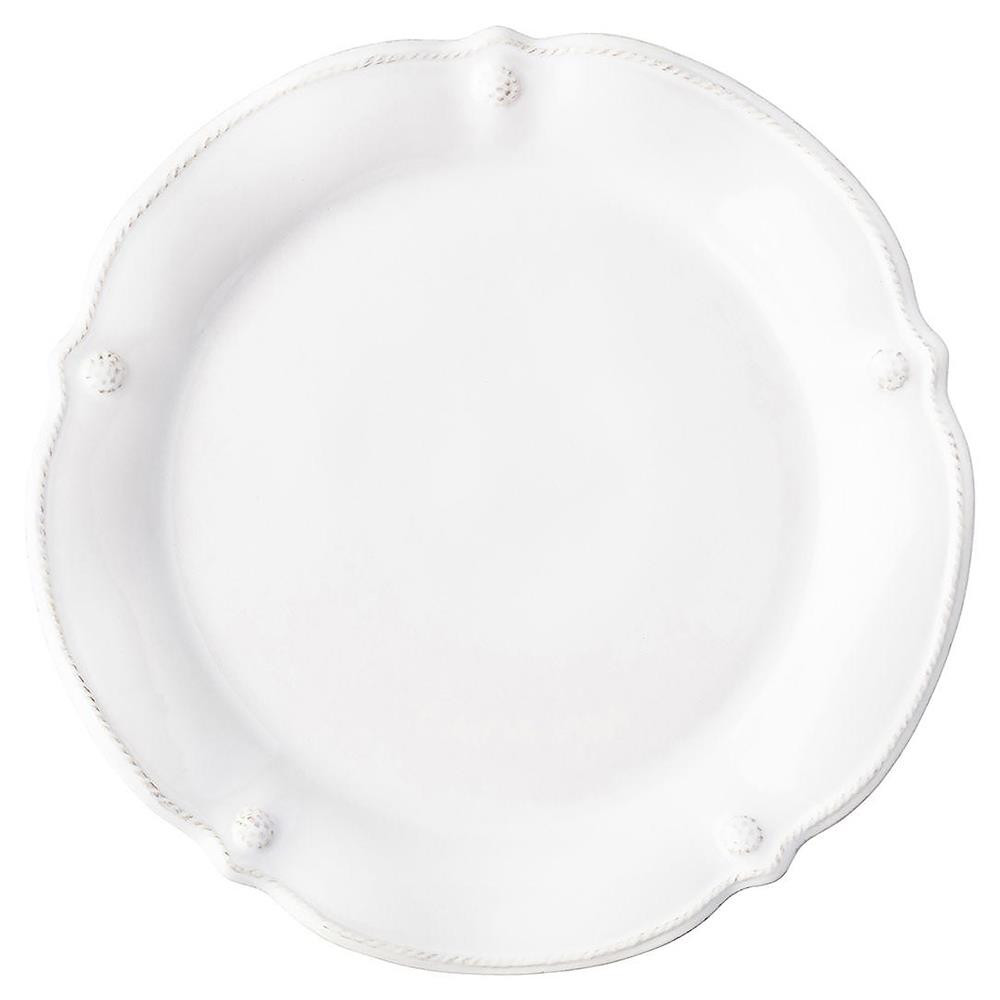 Juliska Berry & Thread Flared Whitewash Ceramic Dinner Plate | Kathy Kuo Home