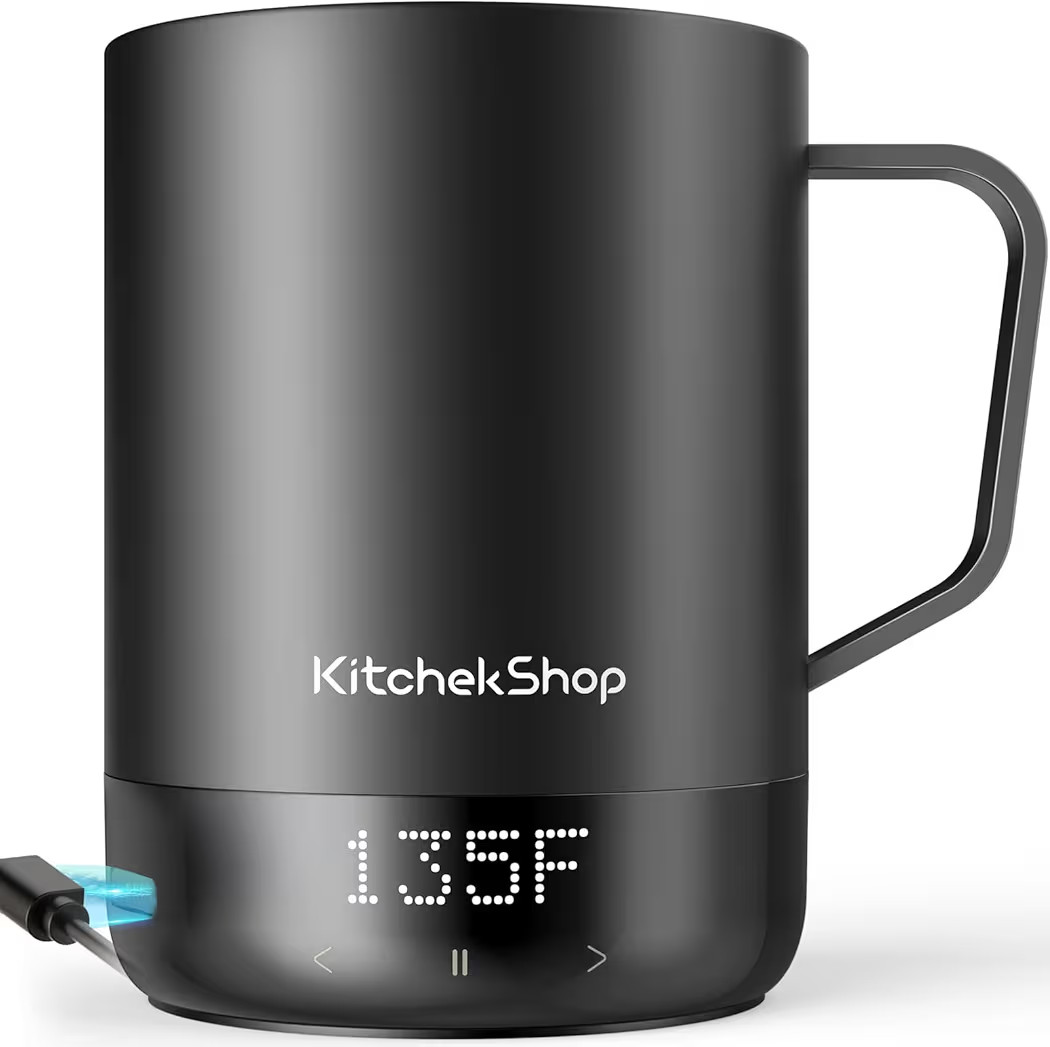 14oz Smart Coffee Mug Warmer - Self-Heating Mug with App Control, 160℉ Temperature Control, 150... | Amazon (US)