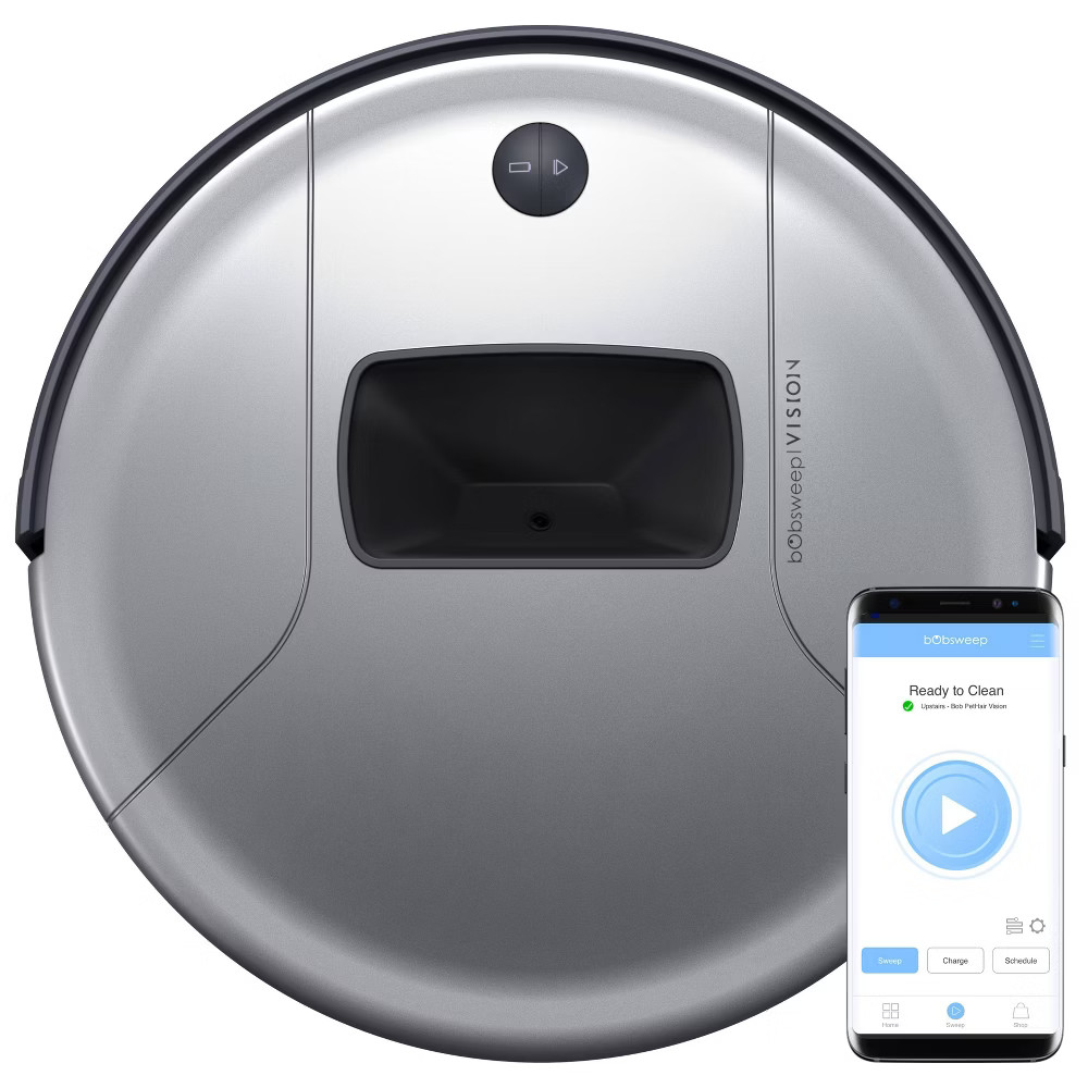 bObsweep PetHair Vision Wi-Fi Connected Robot Vacuum Cleaner - Steel | Target