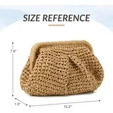Zhengup Straw Clutch Purses for Women Small Woven Dumpling Bag Summer Beach Clutch Wicker Crossbo... | Walmart (US)