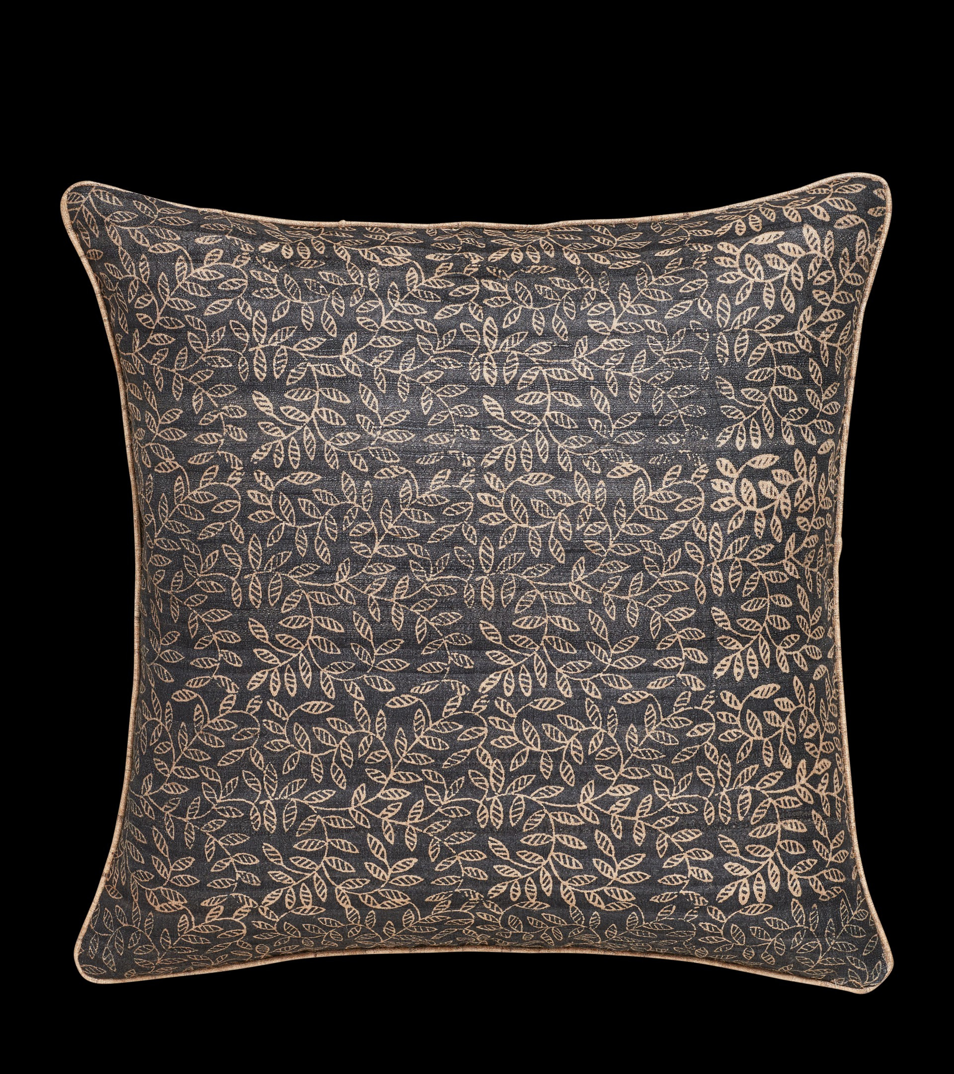 Hadspen Pillow Cover With Piping - Soot | OKA US