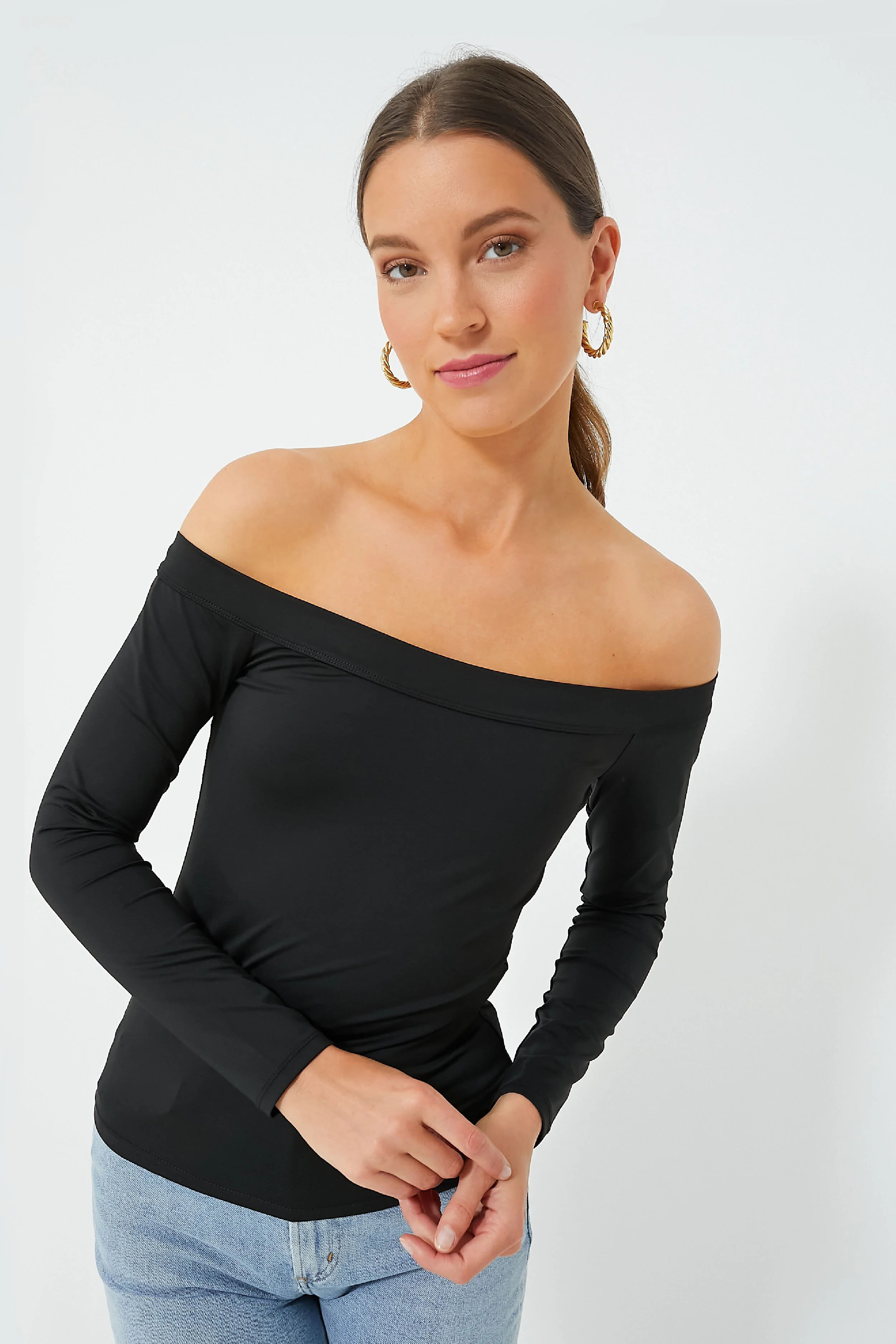 Black Long Sleeve Laila Top | Tuckernuck (US)
