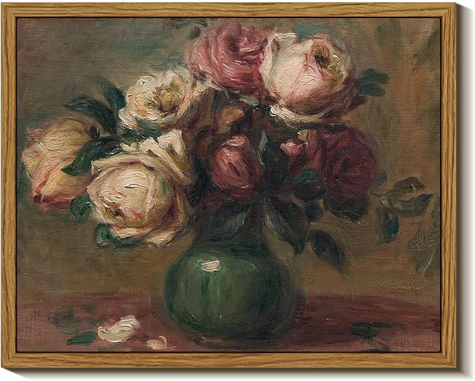 InSimSea Framed Wall Art for Living Room Rose Flower Valentine Decor Mid Century Modern Wall Deco... | Amazon (US)