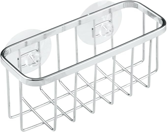 iDesign Gia Stainless Steel Organizer, Dish Sponge Holder Basket with Suction Cups, Ideal for Kit... | Amazon (US)