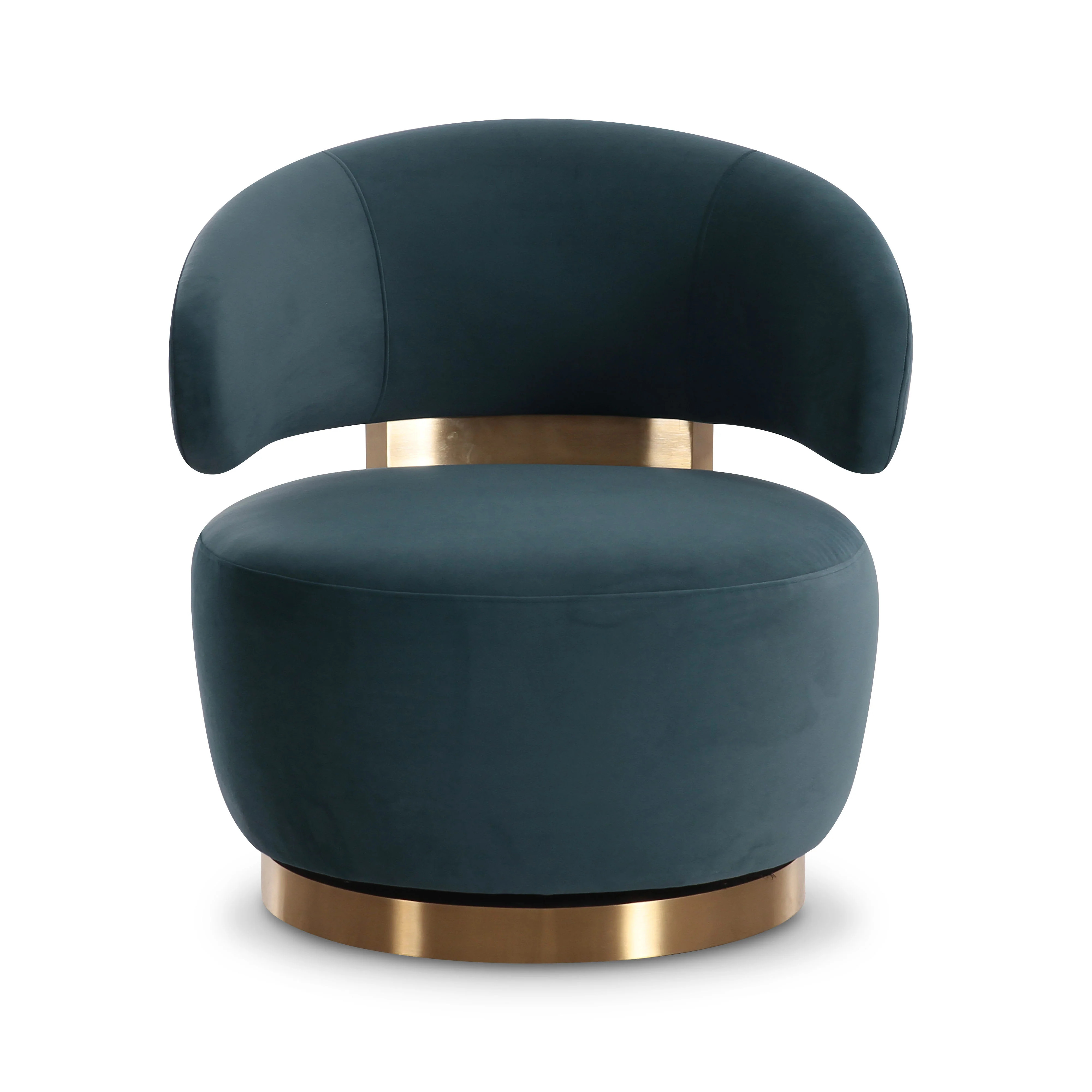 Austin Dark Teal Velvet Swivel Chair | TOV Furniture
