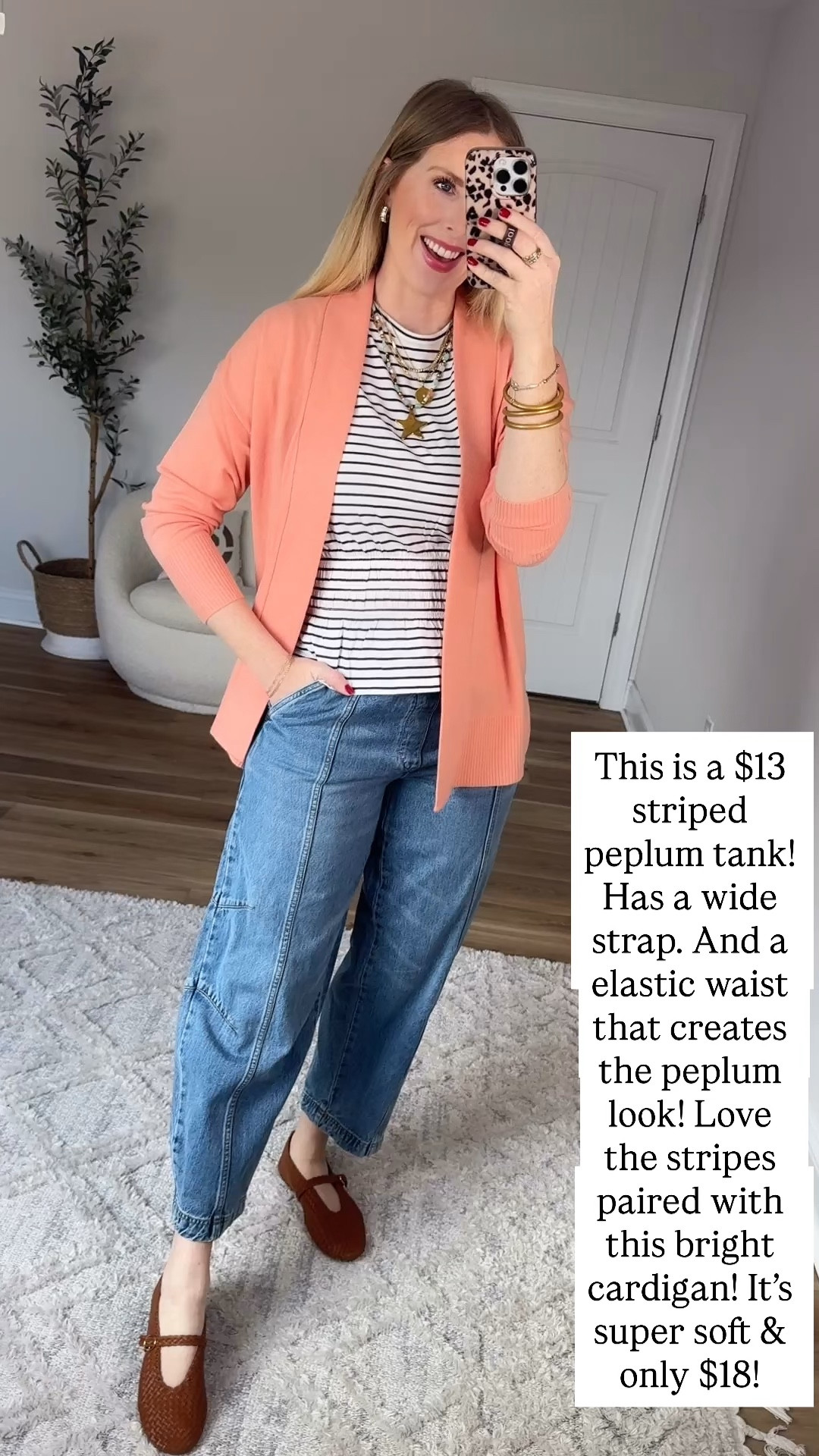 Walmart try on, time and tru, striped peplum 

#LTKootd #LTKmomlife