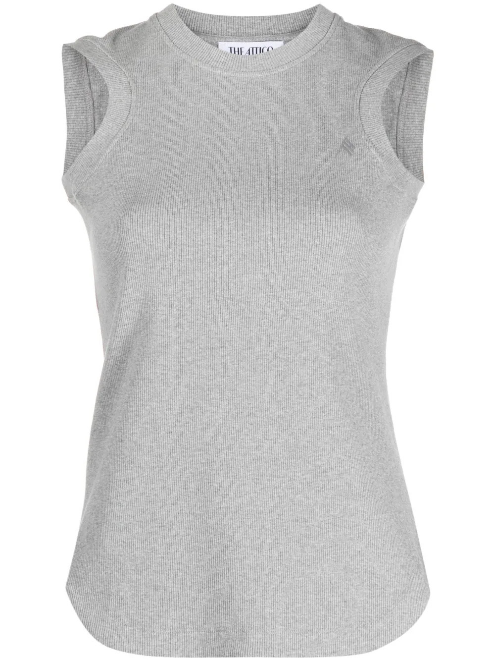 The Attico Reese ribbed tank top - Grey | Farfetch Global