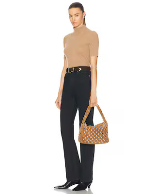 Elena Suede Studded Shoulder Bag | FWRD 