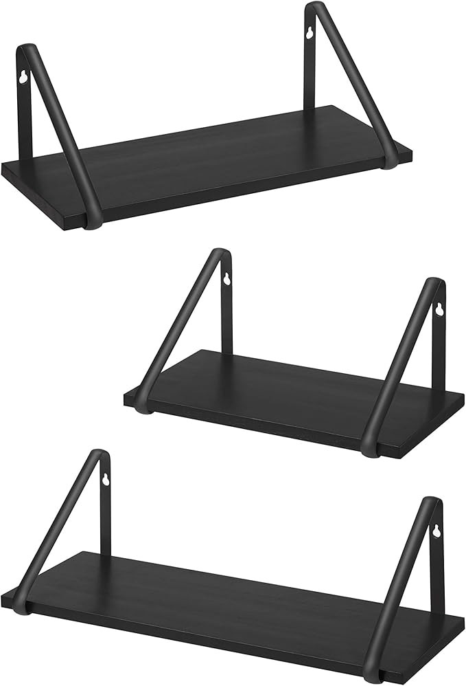 OUER MXARLTR Floating Shelves Wall Mounted, Rustic Wood Wall Shelves for Living Room, Bedroom, Ki... | Amazon (US)