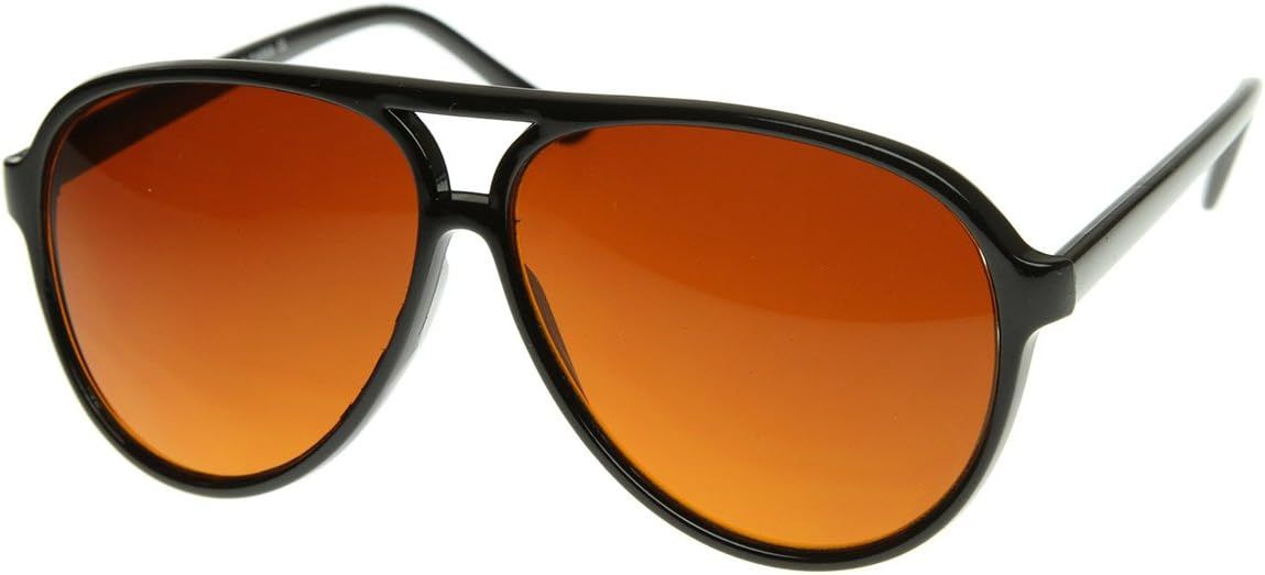 zeroUV Retro Large Plastic Aviator Sunglasses with Blue Light Driving Lens | Amazon (US)