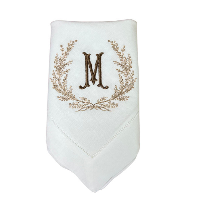 Custom Monogram Embroidered Napkins Napkins | Minted