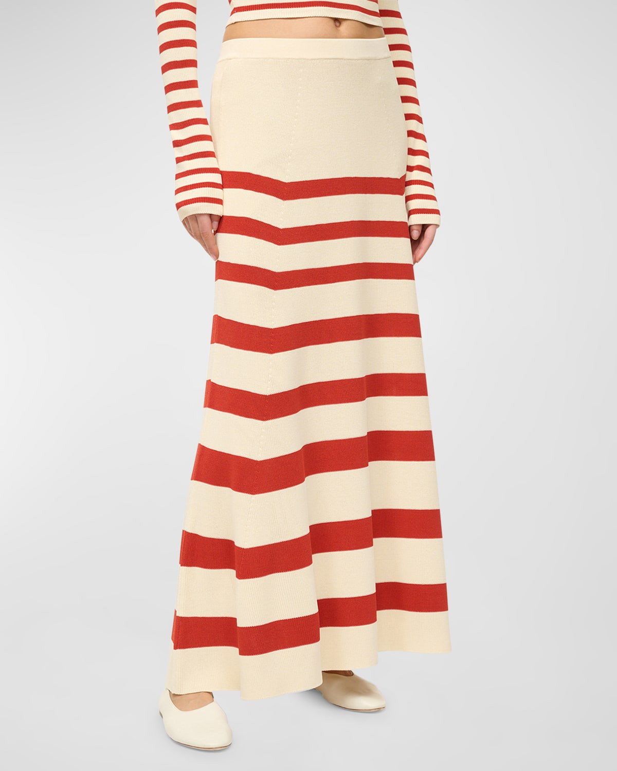 Swirling Stripe Knit Maxi Skirt | Neiman Marcus